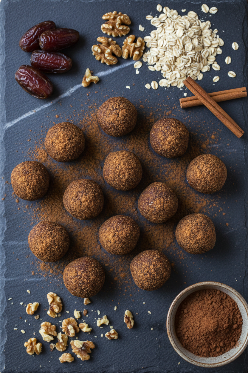 Cocoa Cinnamon Energy Bites