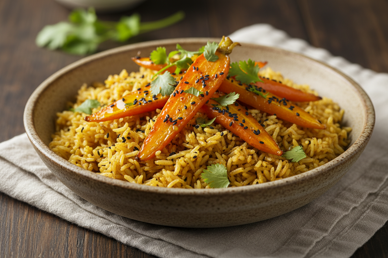 Golden Carrot & Black Cumin Rice