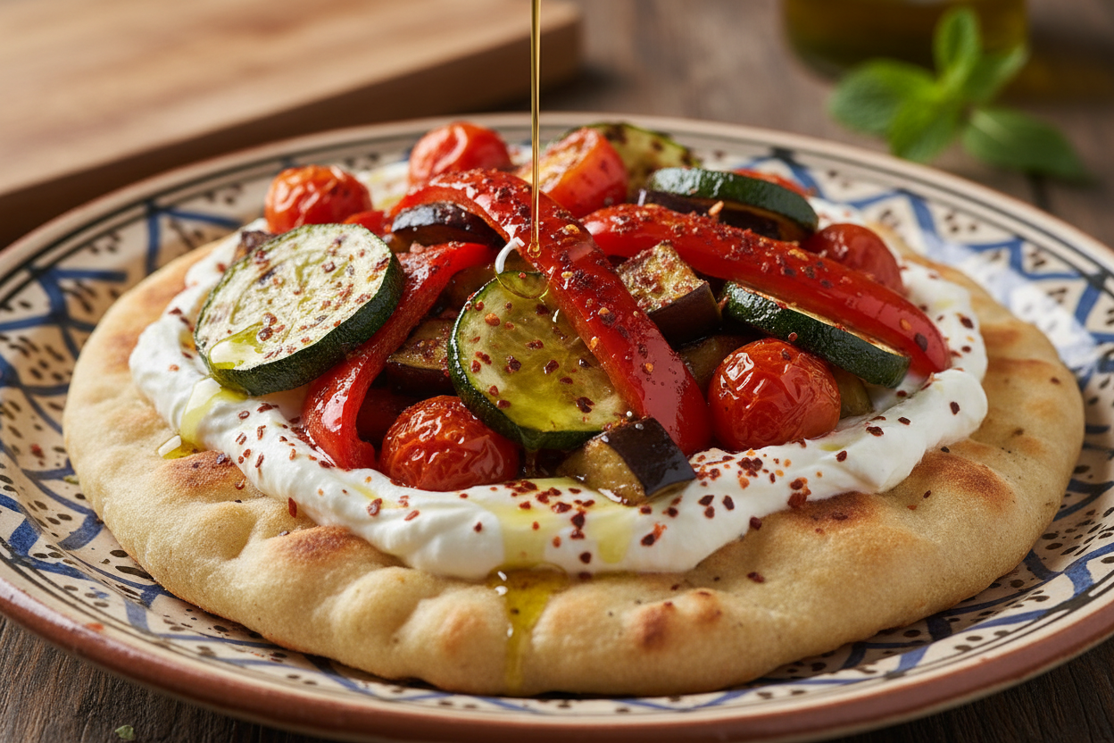 Mediterranean Pul Biber Flatbread